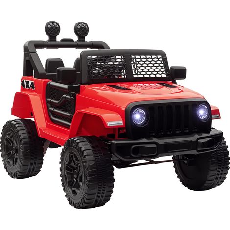 HOMCOM 12V Kids Electric Ride On Car Truck Off-road Toy with Parental Remote Red (1/5)