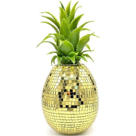 Ornements ananas dorés incrustés de fruits artificiels en verre - Décorations ananas pour la maison (1/5)