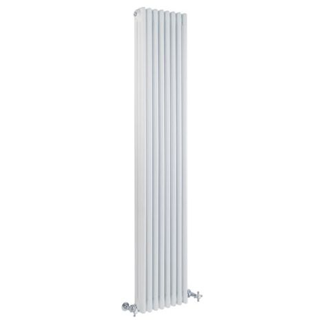Hudson Reed – Radiateur rétro vertical blanc à colonnes 180cm x 38cm – Puissance 1558W – Indice de protection IP67 – Acier 1,5mm (1/5)