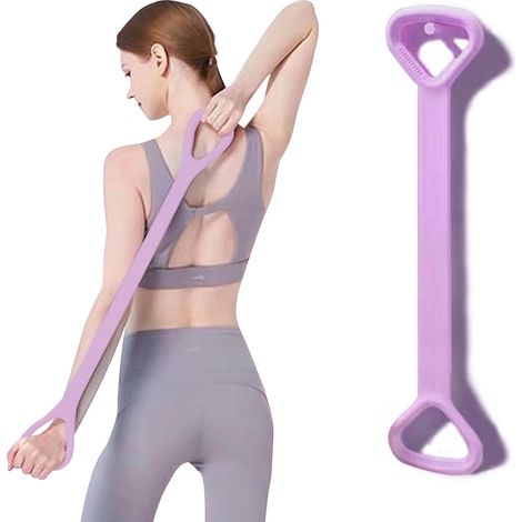 Bande de résistance portable en forme de huit pour Pilates - violette (1/5)