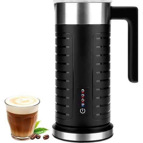 Mousseur à lait électrique 4-en-1, pour mousse chaude et froide  Lave-Vaisselle, silencieux, arrêt auto, 240 ml chauffe-mélange (1/5)