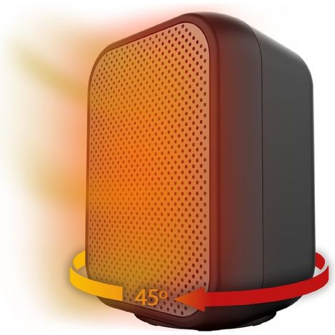 Cecotec Calefactor Cerámico de Sobremesa ReadyWarm 1500 Max Ceramic Rotate, 1500 W, Oscilación, Termostato Regulable y 3 Modos de Funcionamiento, Área de Cobertura de 15m2 (1/5)