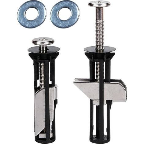 Set of 2 Toilet Seat Fixing Screws, Expansion Screws for Toilet Seat, Quick Fix of the Top Hinge, Replacement for Toilet Seat Hinges (Screws-HH42) (1/5)