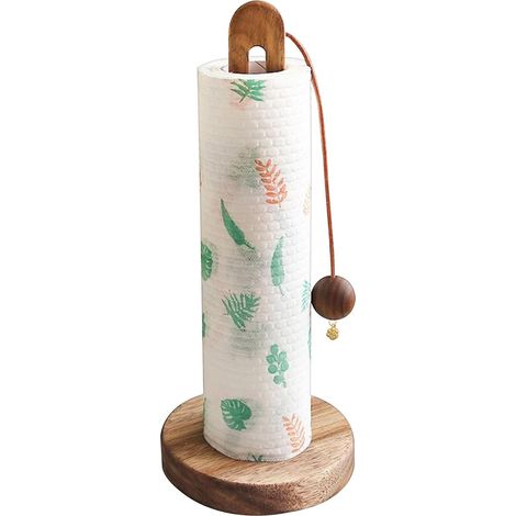 Porte-papier toilette en bois pour rouleau de papier souple (1/5)
