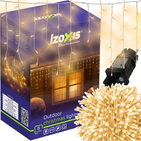 500 luci di natale a led bianco caldo 225 m 8 modalita