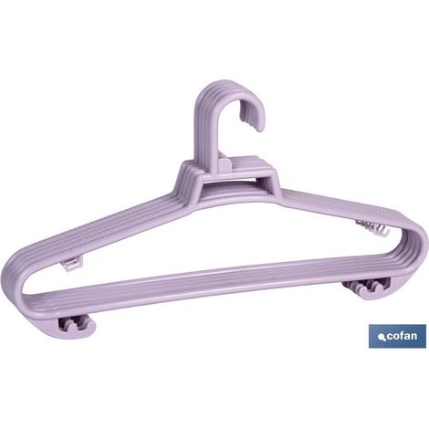 Confezione da 6 Appendiabiti Rosa Chiaro Modello Oslo 38x18 cm