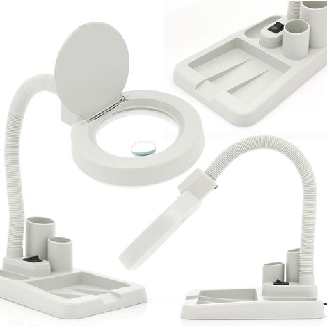 Lámpara de servicio de cuello de cisne LT-86D 5D/10D LED con lupa de 83 mm (1/5)