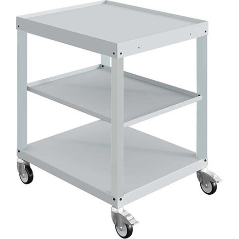 Servante d'atelier gris clair - 3 Plateaux 700x1215mm - Charge 150kg - W020060014-GCGC