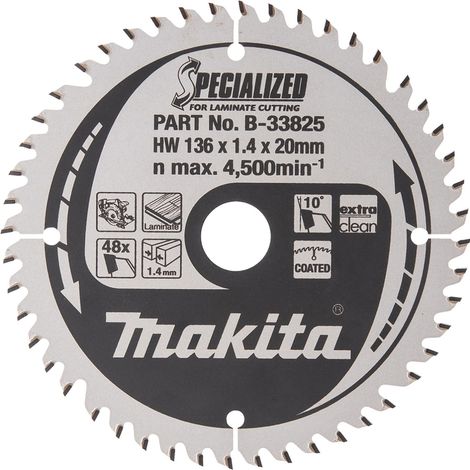 Makita SPECIALIZED Sägeblatt 136 x 20 mm 48Z - B-33825 (1/4)