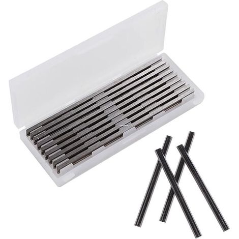 Lames de raboteuse réversibles HSS 82mm - 10 pièces - Compatibles Makita, Black & Decker, Bosch, Dewalt et Elu - Dimensions 82x5.5x1.2mm (1/5)