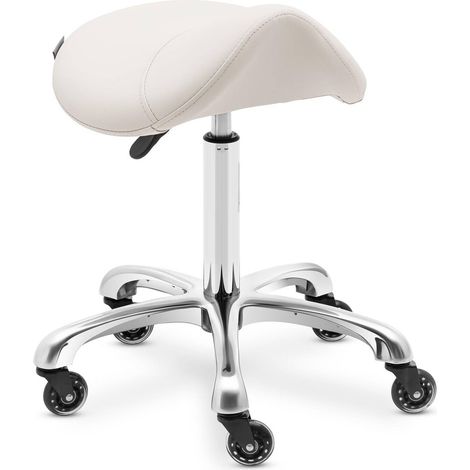 Tabouret cosmétique selle sur roulettes York, jusqu'à 150 kg, beige (1/7)