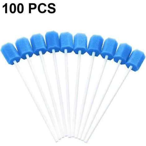 100 bâtonnets d'hygiène buccale - Éponge buccale pour le nettoyage des dents (1/5)