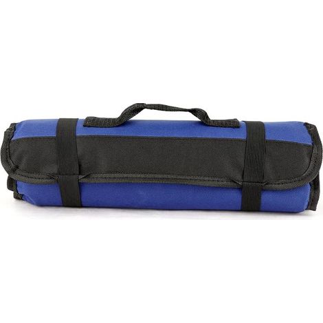 Caja organizadora de herramientas con 22 bolsillos, kit de herramientas vacío, bolsa para herramientas, organizador de herramientas, bolsa enrollable para kit de herramientas en tela Oxford - Azul (1/5)