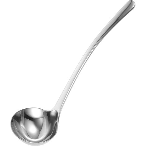 Cuillère À Soupe Longue - Acier Inoxydable - Pour Soupe Riz Ramen Pho Miso - 18 x 6 x 3 cm - 1 Pièce (1/5)