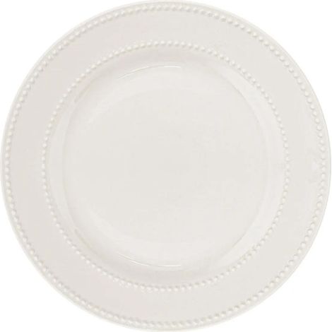 Lot de 6 assiettes plates 27cm en porcelaine blanche – Design perle – Forme ronde – Épuré et utile – Secret De Gourmet