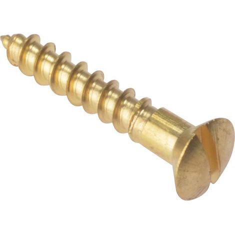 ForgeFix RAH18BR Wood Screw Slotted Raised Head ST Solid Brass 1in x 8 Box 200 FORRAH18BR