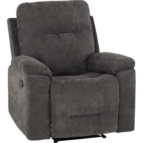 Guildford Recliner Chair - L94 x W90 x H104 cm - Grey Fabric