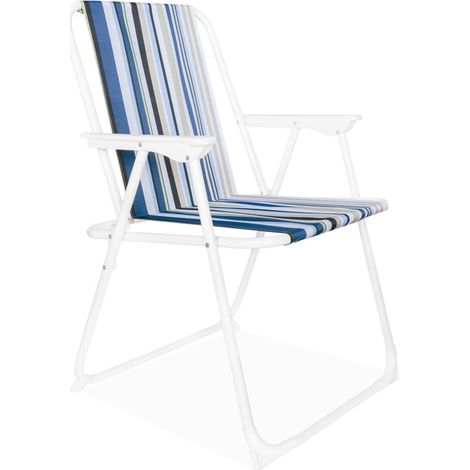 Linder Exclusiv Campingstuhl PO2600SO Ocean mit Streifen, Klappstuhl, Angel, Angler, Strand Stuhl faltbar Outdoor