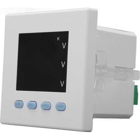 Intelligentes digitales Voltmeter, 3-phasig, weiß, ABS, flammhemmender Stromverbrauchsmonitor für Zuhause, AC220V (1/5)