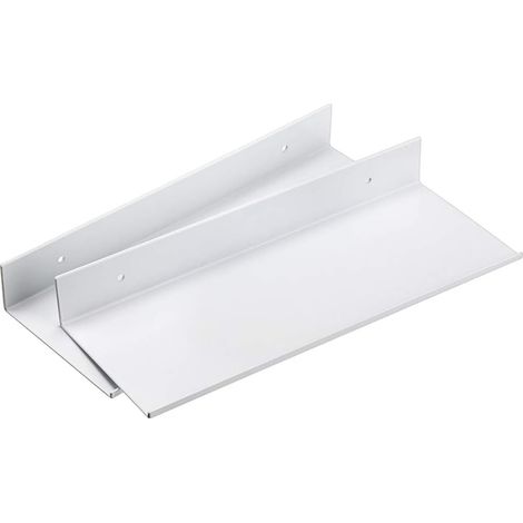 Lntyq 2 Wandregale aus Aluminiumlegierung für Badezimmer, Küche, Schlafzimmer, Wohnzimmer (40 cm, weiß) (1/4)