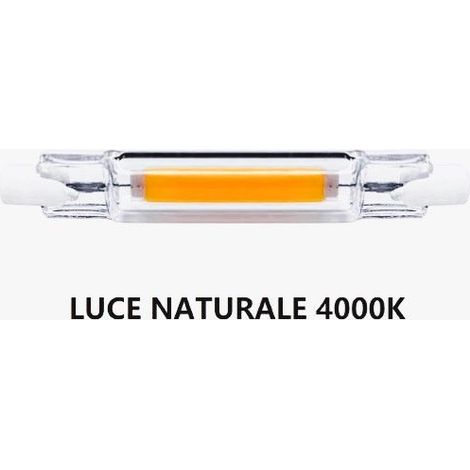 R7S LAMPADINA LINEARE IN VETRO A LED 4W LUCE NATURALE 4000K 470LM BOT LIGHTING (1/2)