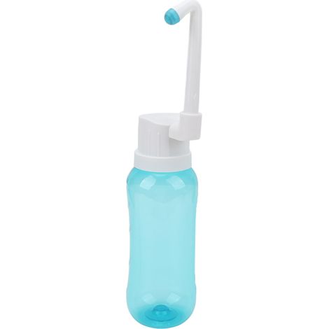 Bidet portable de voyage, récipient pour l'irrigation vaginale, hygiène intime féminine, bleu coudé, 500 ml (1/5)