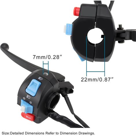 WOOSTAR Motorcycle & Electric Bike Parts Left Drum Brake Switch Assembly Switch Holder Left Handsome Guy (1/4)