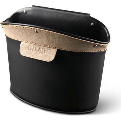 Poubelle de voiture en cuir, boîte de rangement beige (1/5)