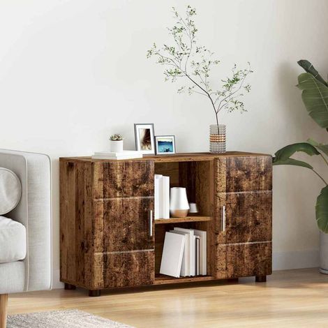vidaXL Sideboard FLORIN 88.5 x 30.5 x 55.5 cm Old Wood Engineered Wood