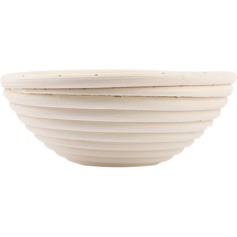 Panier à pain rond artisanal en rotin, corbeille en osier pour cuisson, outil de boulangerie (16x16x6 cm) (1/5)