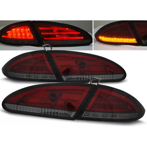 Paire de feux arriere Seat Leon 1P de 2005 a 2009 LED rouge fume