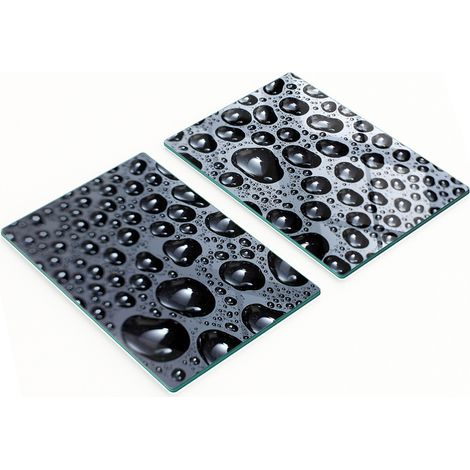 Pannelli decorativi multifunzionali in vetro temperato con motivo a gocce d'acqua, 2x40x52 cm (1/5)
