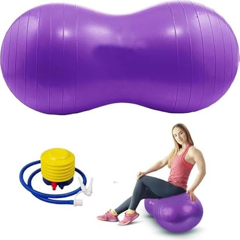 Ballon Peanut - Stabilité Renforcée pour Exercices de Renforcement du Core - Thérapie, Grossesse, Pilates, Yoga et Rééducation - 300 kg - 1 Pièce (1/3)
