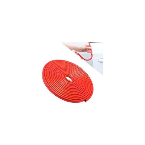 (Rouge, 5 mètres) Joints en caoutchouc pour automobiles, protecteurs de bord de porte en aluminium, accessoires extérieurs automobiles généraux