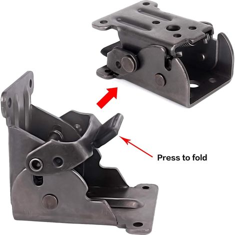Set di 4 supporti per gambe in acciaio pieghevoli autobloccanti per tavolo e letto, design moderno - ALTRO (1/3)
