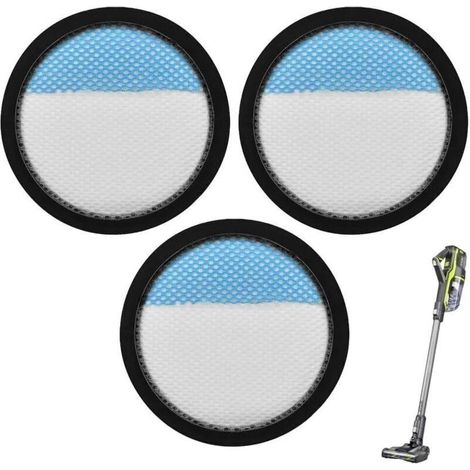Lot de 3 filtres lavables pour aspirateur sans fil Ryobi PCL720, PBLSV716, PBLSV717 (1/4)