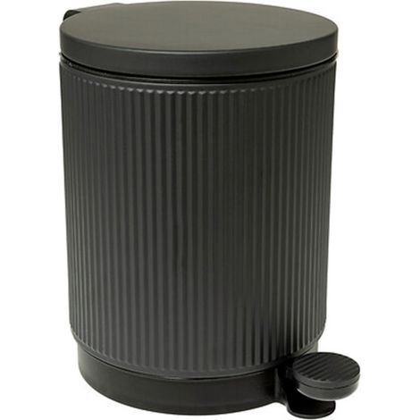 Poubelle de Salle de Bain "Onyx" 5L Gris Ardoise (1/4)