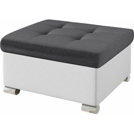 Pouf Comfivo 115, Soft 017 + Kronos 22, 41x68x70cm, Diamètre: 0, Faux cuir + Tapisserie, Pieds: Plastique, 0 (1/4)