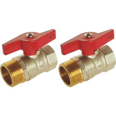 Doppelkugelhahn 1 1/4", PN 16, doppelte O-Ring-Dichtung, Messinggehäuse CW617N, wendbarer Flachgriff, ideal für Warm- und Kaltwasser (1/5)