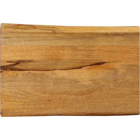 Tischplatte mit Baumkante 50x40x3,8 cm Massivholz Mango (1/5)