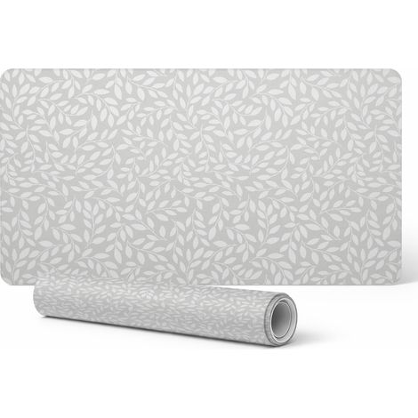 Alfombrilla de escritorio antideslizante con estampado de hojas, 90x45 cm.