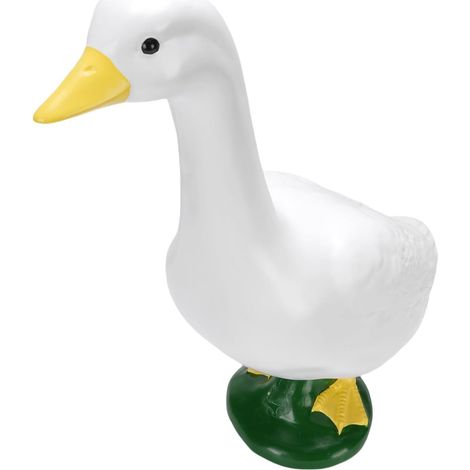 Realistic Resin Garden Goose Statue, Large Size, White Goose Sculpture, Ornament for Pool, Courtyard, Eye-catching Outdoor Decoration, Weatherproof (1/5)
