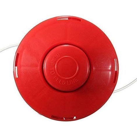PC Universal 2 Line Bump Plastic Head Lawn Mower Cutter Red (M10125) (1/4)