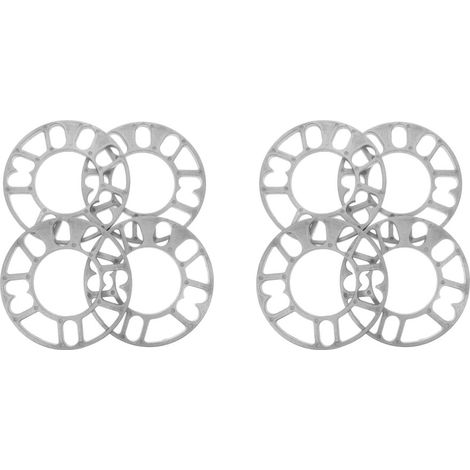 Accesorios de metal plateado para ruedas (8 piezas) para mayor estabilidad del automóvil (1/2)