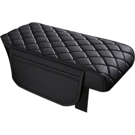 Coussin d'accoudoir de voiture avec porte-mouchoirs, coussin de console multifonctionnel 4 en 1, support ergonomique, gain de place pour un intérieur confortable et organisé, noir (1/5)