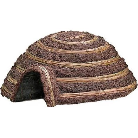 Gîte à hérisson igloo – Refuge sécurisé en acier étanche – Tunnel d'entrée anti-prédateurs – Pour hibernation et reproduction – Wildlife World