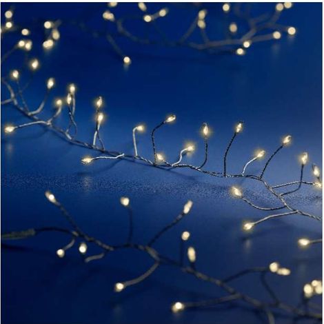 Lumineo Ghirlanda LED Argento - Luce Bianca Calda - 120 cm (1/4)