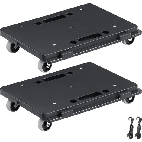 Chariot à plate-forme à bord emboîtable, 2 pièces, déplacement de meubles, capacité de 226,8 kg chacun (1/5)