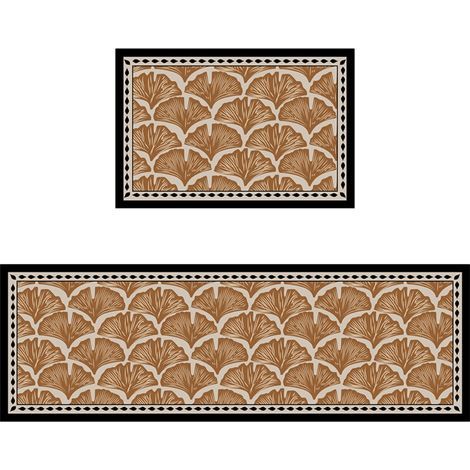 Circulation Feuille d'érable 5080cm (Terre de diatomées) Tapis de sol spécialement conçu pour la cuisine : résistant aux taches, facile à nettoyer, à séchage rapide, en terre de diatomées, absorbant-A (1/5)