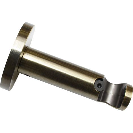 Gardinia Supporto Aperto per Ø 16 mm Ottone Antico, Acciaio, 7,5 cm, Steel, 7.5 cm (1/4)